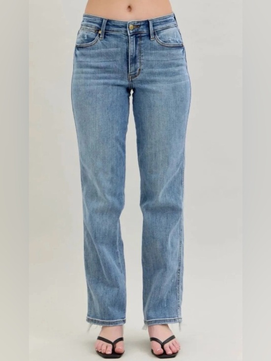 Judy Blue Denim - Judy Blue Mid Rise Dad Jeans Cell Phone Pocket Style 82540 NWT Women’s Size 9/29